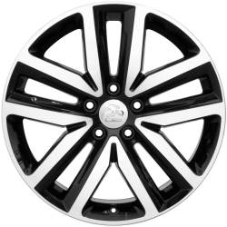 OE Wheels LLC - OE Wheels VW27 18x7.5 5x112 51mm Gloss Black/Machined VW27-18075-5112-51MB - Image 2