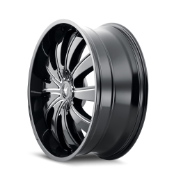 Mazzi Wheels - Mazzi Wheels 374 Rolla 22x9.5 6x5.5/135 30mm Gloss Black/Milled 374-22937B - Image 2