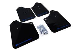Rally Armor - Rally Armor MF1-UR-BLK/BL Black Mud Flap Blue Logo - Image 1