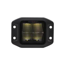 TrailFX - TrailFx 2X2CFFMB 3" Fog Light 20W 90DEG Flood 1920LM Black w/Harness & Mount - Image 1