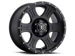 ICON Alloys - ICON Alloys Shield 17x8.5 5x5.0 0mm Satin Black 1017857347SB - Image 1