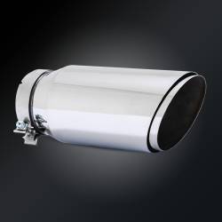 Vance & Hines - Vance & Hines 26914 5" x 6.5" x 16" Polished Twin Slash Universal Exhaust Tip - Image 1
