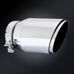 Vance & Hines - Vance & Hines 26916 5" x 6.5" x 12" Polished Twin Slash Universal Exhaust Tip - Image 1