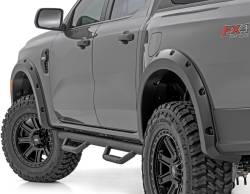 Rough Country Suspension Systems - Rough Country Pocket Fender Flares-Absolute Black 2024 Ford Ranger F-F12401-G1 - Image 1