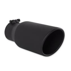 Flowmaster - Flowmaster 15405B Exhaust Tip 5.0" Black Angle Cut for 3.5" Tubing Clamp-On - Image 1