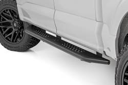 Rough Country Suspension Systems - Rough Country 14011 Black OV2 Running Boards 15-26 Ford F150/F250/F350 Crew - Image 1