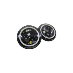 Quake LED - Quake LED QTE959 7" Headlights w/DRL Halo/Turn Signals for Jeep Wrangler JK/CJ - Image 2