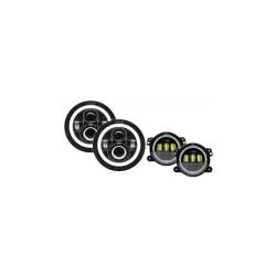 Quake LED - Quake LED QTE968 7" Headlights & Fog Lights w/DRL Halo & Turn Signals - Image 1
