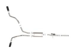 aFe Power - aFe 49-34131-B 3" Exhaust System w/Cut-Out Blk for 09-18 Chevy/GMC 4.3/4.8/5.3L - Image 6