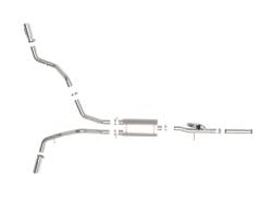 aFe Power - aFe 49-34131-P 3" Exhaust System w/Cut-Out Polished for 09-18 Chevy/GMC V6/V8 - Image 6