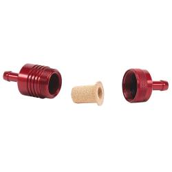 Russell - Russell 645070 3" Length 1-1/8" O.D. 5/16" In/Out Alum. Street Fuel Filter Red - Image 2