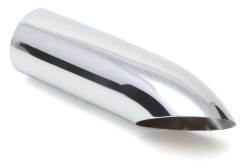 Hedman Hedders - Hedman 17146 Round Turn Down Hot Tips Exhaust Tip 2.5" In 2-5/8" Out Chrome - Image 1