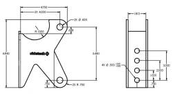 Ridetech - Ridetech 90000160 Parallel 4-Link 3" Axle Mounting Uncoated Bracket - Image 2