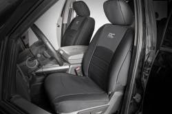 Rough Country Suspension Systems - Rough Country 91068 Front/Rear Seat Covers Black for 09-18 RAM Trucks Crew Cab - Image 2