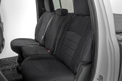 Rough Country Suspension Systems - Rough Country 91068 Front/Rear Seat Covers Black for 09-18 RAM Trucks Crew Cab - Image 3