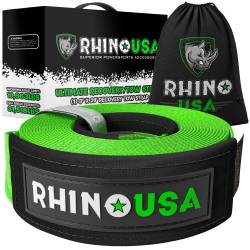 Rhino USA - Rhino USA RG-TS3X20-GRN Recovery Tow Strap 3"x20' Green - Image 1