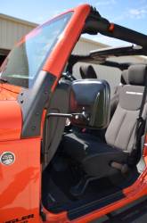 Kentrol - Kentrol 50443 Black Outback Mirrors Pair for 76-18 Jeep Wrangler CJ/YJ/TJ/JK - Image 4