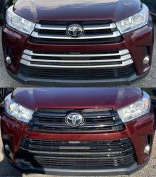 Trim Illusion - Trim Illusion ABS6832BLK Black Front Grille Overlay for 17-19 Toyota Highlander - Image 4