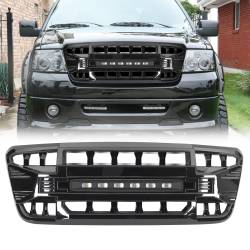 AMERICAN MODIFIED - AMERICAN MODIFIED AMFMAA00128 Armor Grille w/Off-Road Lights Glossy Black - Image 1