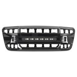 AMERICAN MODIFIED - AMERICAN MODIFIED AMFMAA00128 Armor Grille w/Off-Road Lights Glossy Black - Image 2
