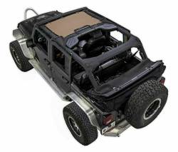 SpiderWebShade Mesh Bikini Top Tan for Jeep JK 4DR SWS-SHDKNI-01-JK-TAN