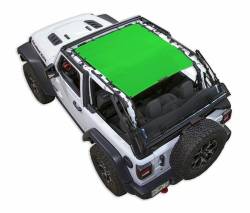 SpiderWebShade Mesh Bikini Top-Green for Jeep JL 2DR SWS-SHDTOP-01-JL2D-GRN