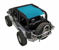 SpiderWebShade Mesh Bikini Top-Teal for Jeep JK 2DR SWS-SHDTOP-01-JK2D-TEL
