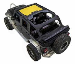 SpiderWebShade Mesh Bikini Top-Yellow for Jeep JK 4DR SWS-SHDKNI-01-JK-YLW