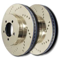 SP Performance C55-170-P Cross Drilled Brake Rotors Zinc Coating L/R Pr Front