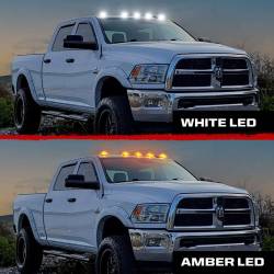 Recon - Recon 264146CLS LED Cab Roof Light Kit Clear/White/Amber for 03-18 RAM HD - Image 4