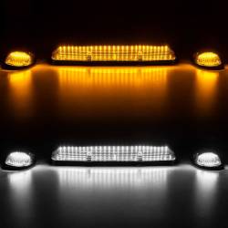 Recon - Recon 264155BKS LED Cab Roof Light Kit Smoked/White/Amber Silverado/Sierra HD - Image 2