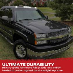 Recon - Recon 264155BKS LED Cab Roof Light Kit Smoked/White/Amber Silverado/Sierra HD - Image 4