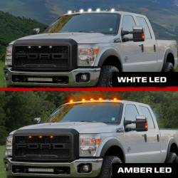 Recon - Recon 264143CLS LED Cab Roof Light Kit Clear/White/Amber 99-16 Super Duty - Image 4