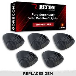 Recon - Recon 264142BK LED Cab Roof Light Kit Smoked/Amber 99-16 Super Duty - Image 1