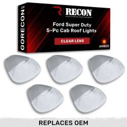Recon - Recon 264142CL LED Cab Roof Light Kit Clear/Amber 99-16 Super Duty - Image 1