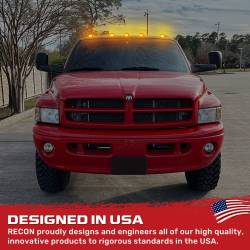 Recon - Recon 264145CL LED Cab Roof Light Kit Clear/Amber for 99-02 RAM HD - Image 3