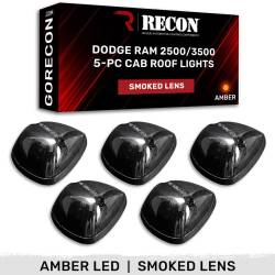 Recon - Recon 264141BK LED Cab Roof Light Kit Smoked/Amber for 94-98 RAM HD - Image 1