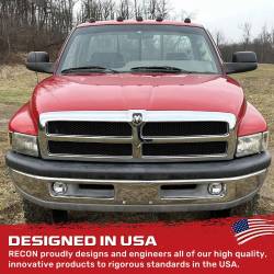 Recon - Recon 264141BK LED Cab Roof Light Kit Smoked/Amber for 94-98 RAM HD - Image 3