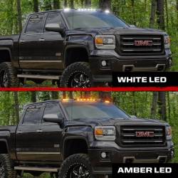 Recon - Recon 264156BKS LED Cab Roof Lights Smoked/White/Amber Silverado/Sierra HD - Image 3