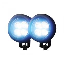 Recon - Recon 264501BK 4.5" Round LED Driving Light Kit Black Chrome/White - Image 2