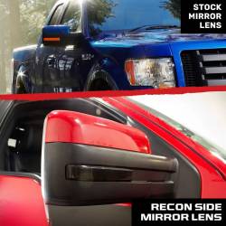 Recon - Recon 264240BK Replacement Side Mirror Lenses Smoked 09-14 Ford F150/Raptor - Image 4
