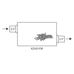 FlowMonster - FlowMonster 42543-FM Exhaust Muffler - Image 3