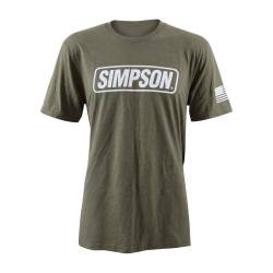 Simpson Safety - Simpson Safety 45023SM Racing Military Tee T-Shirt Small Heather Green - Image 1