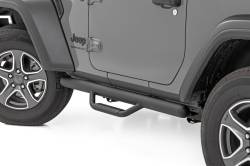 Rough Country Suspension Systems - Rough Country RCJ1846B 3" Drop Step Nerf Bars Black for 18-26 Wrangler JL 2DR - Image 1