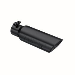 MBRP Exhaust - MBRP Exhaust T5106BLK Black T304 SS 2.5" Inl Dual Wall Angle Cut 3.5" Outlet Tip - Image 1
