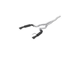 MBRP Exhaust - MBRP Exhaust S7275BLK Black 3" Cat-Back Dual Split Exit w/Muffler 15-26 Mustang - Image 1