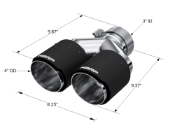 MBRP Exhaust - MBRP Exhaust T5182CF Tip 4" O.D Out 3" ID Dual Wall CF T304 - Image 2