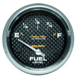 AutoMeter - AutoMeter 4816 Carbon Fiber Electric Fuel Level Gauge 2-5/8" 240-33 Ohm SSE - Image 1