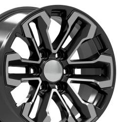 OE Wheels LLC - OE Wheels CV69 18x8.5 6x5.5 26mm Gloss Black/Machined CV69-18085-6550-26MB - Image 1