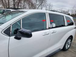 Quality Automotive Accessories - QAA PP71151 6Pc Stainless Steel Pillar Trim for 2021-2025 Toyota Sienna - Image 1